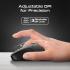 Promate Flixi Triple Mode Wireless Mouse with Bluetooth 5.1, Dual 2.4GHz USB-A & USB-C Dongles, 800/1200/1600 DPI, Silent Clicks, 500mAh Battery, 7-Color LED, Type-C Charging, 10m Range - Black